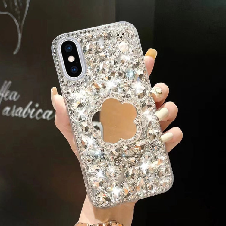 Mirror Handmade Bling Rhinestone PC Phone Case, For iPhone XS Max, For iPhone SE 2022 / 7 / 8, For iPhone X / XS, For iPhone 7 Plus / 8 Plus