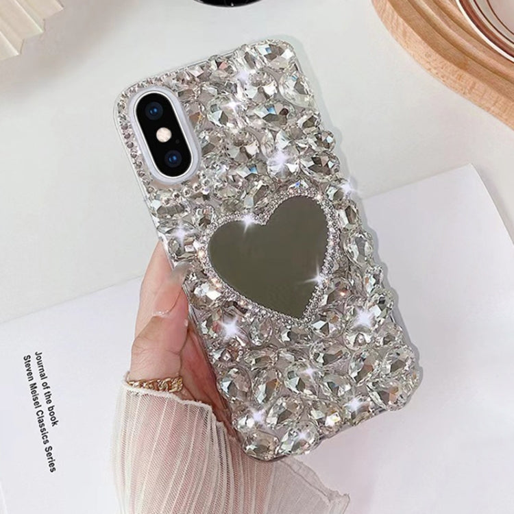 Mirror Handmade Bling Rhinestone PC Phone Case, For iPhone XS Max, For iPhone SE 2022 / 7 / 8, For iPhone X / XS, For iPhone 7 Plus / 8 Plus