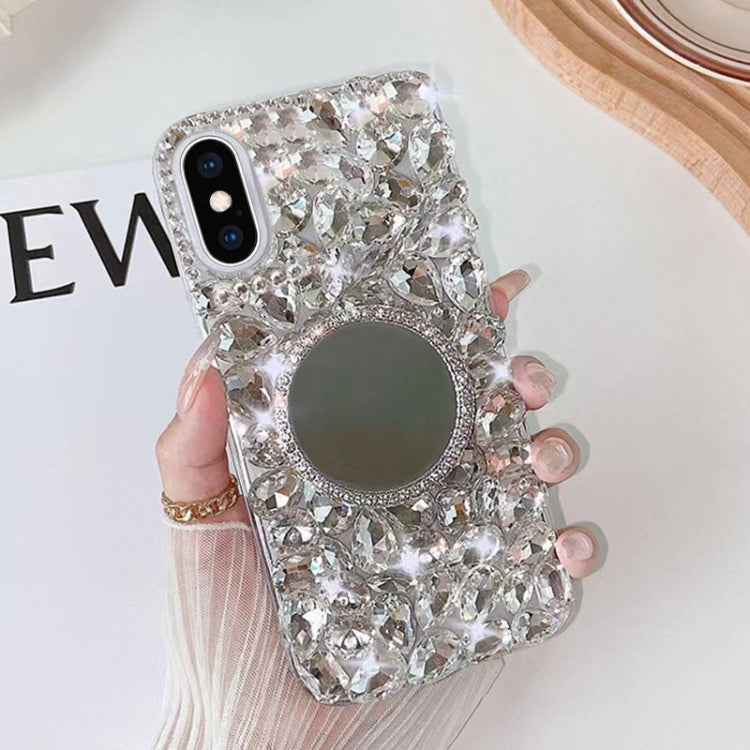 Mirror Handmade Bling Rhinestone PC Phone Case, For iPhone XS Max, For iPhone SE 2022 / 7 / 8, For iPhone X / XS, For iPhone 7 Plus / 8 Plus