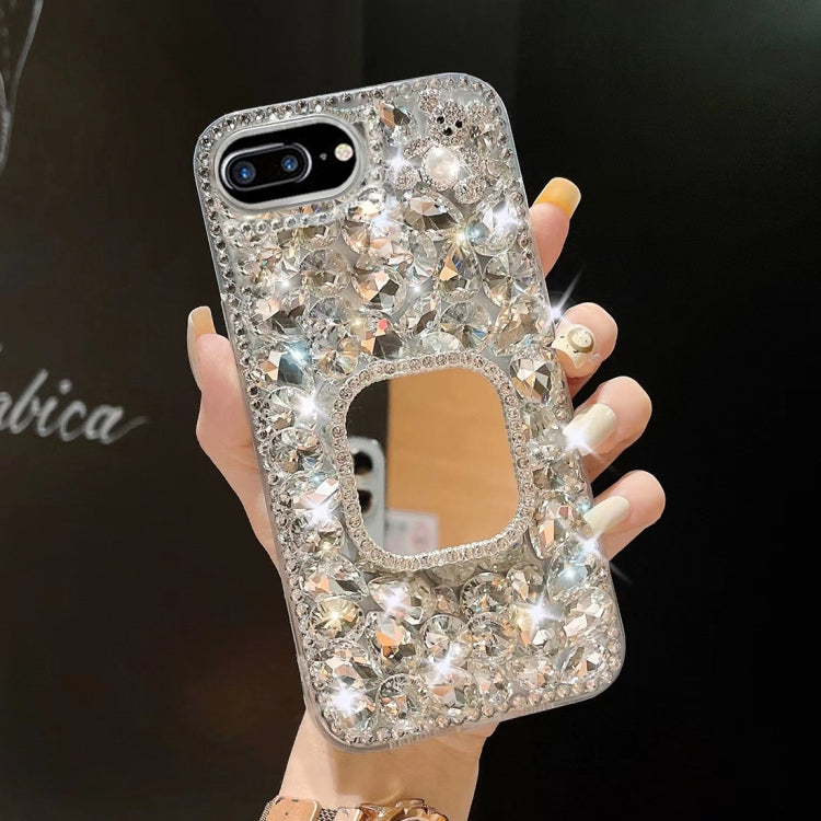 Mirror Handmade Bling Rhinestone PC Phone Case, For iPhone XS Max, For iPhone SE 2022 / 7 / 8, For iPhone X / XS, For iPhone 7 Plus / 8 Plus