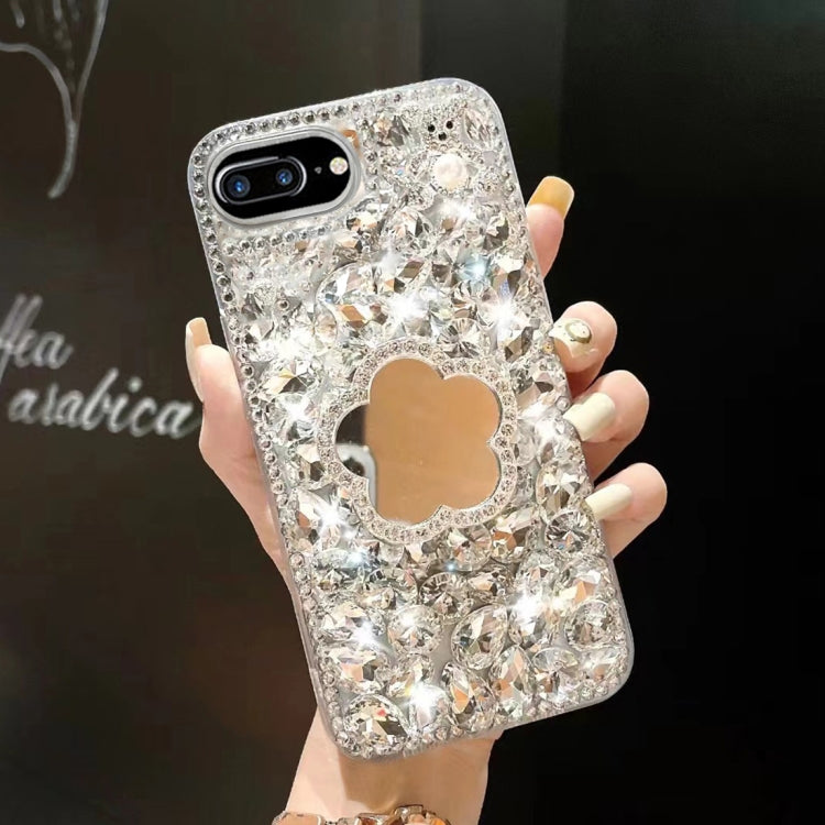 Mirror Handmade Bling Rhinestone PC Phone Case, For iPhone XS Max, For iPhone SE 2022 / 7 / 8, For iPhone X / XS, For iPhone 7 Plus / 8 Plus