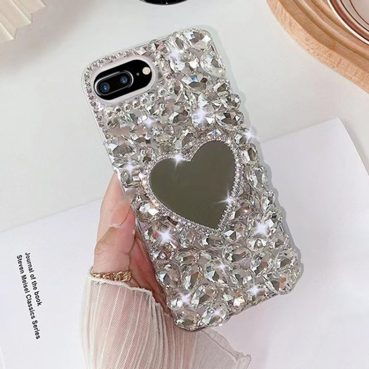 Mirror Handmade Bling Rhinestone PC Phone Case, For iPhone XS Max, For iPhone SE 2022 / 7 / 8, For iPhone X / XS, For iPhone 7 Plus / 8 Plus