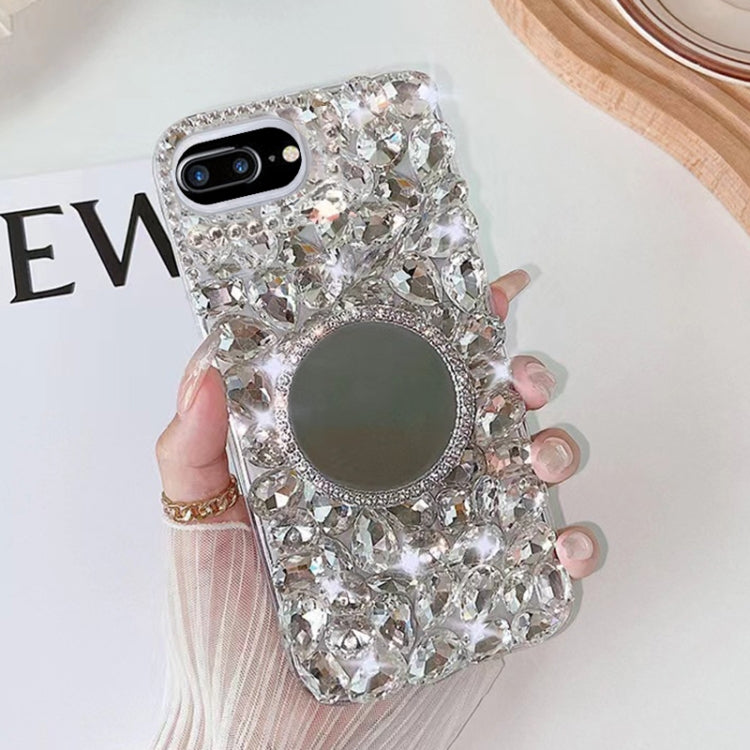 Mirror Handmade Bling Rhinestone PC Phone Case, For iPhone XS Max, For iPhone SE 2022 / 7 / 8, For iPhone X / XS, For iPhone 7 Plus / 8 Plus