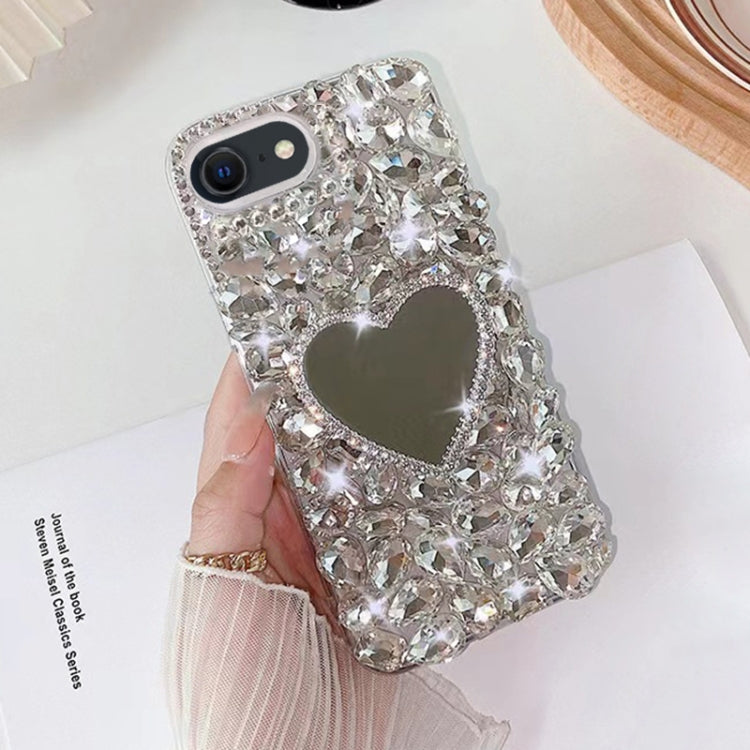 Mirror Handmade Bling Rhinestone PC Phone Case, For iPhone XS Max, For iPhone SE 2022 / 7 / 8, For iPhone X / XS, For iPhone 7 Plus / 8 Plus