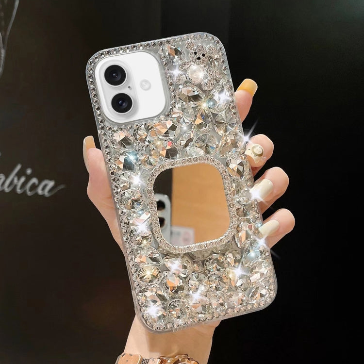 Mirror Handmade Bling Rhinestone PC Phone Case, For iPhone 16 Pro Max, For iPhone 16 Pro, For iPhone 16 Plus, For iPhone 16, For iPhone 15 Pro Max, For iPhone 15 Pro, For iPhone 15 Plus, For iPhone 15