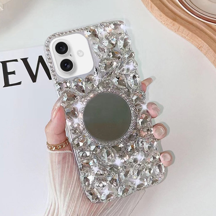 Mirror Handmade Bling Rhinestone PC Phone Case, For iPhone 16 Pro Max, For iPhone 16 Pro, For iPhone 16 Plus, For iPhone 16, For iPhone 15 Pro Max, For iPhone 15 Pro, For iPhone 15 Plus, For iPhone 15