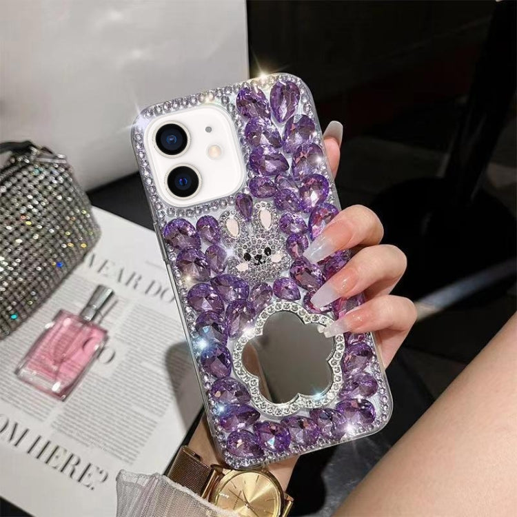 Diamond Mirror Bunny Handmade PC Phone Case, For iPhone 14 Pro, For iPhone 14 Pro Max, For iPhone 13 Pro Max, For iPhone 13 Pro, For iPhone 13, For iPhone 13 mini, For iPhone 12, For iPhone 12 Pro Max, For iPhone 12 Pro, For iPhone 12 mini