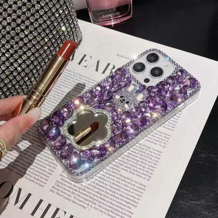 Diamond Mirror Bunny Handmade PC Phone Case, For iPhone 16 Pro Max, For iPhone 16 Pro, For iPhone 16 Plus, For iPhone 16, For iPhone 15 Pro Max, For iPhone 15 Pro, For iPhone 15 Plus, For iPhone 15, For iPhone 14 Plus, For iPhone 14