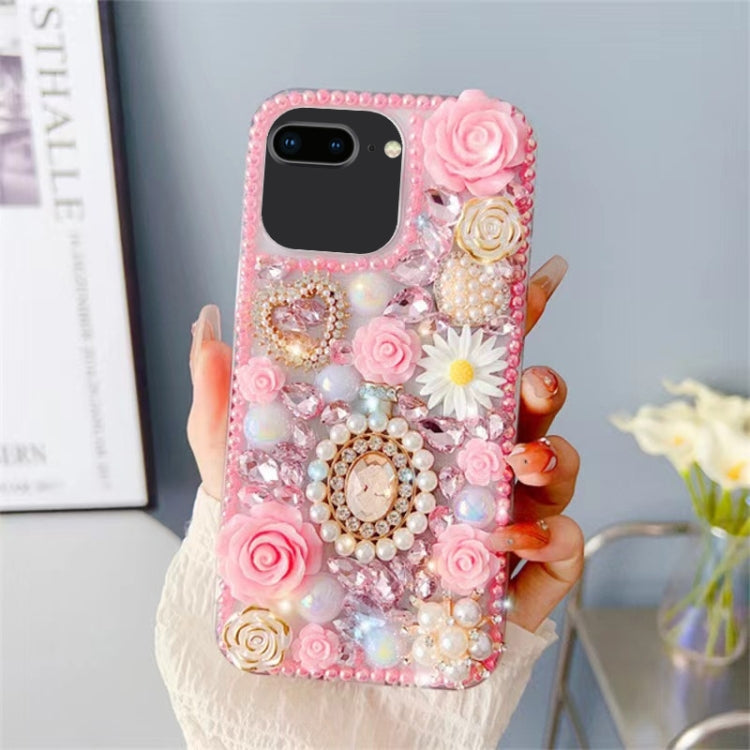 Diamond Inlaid Rose PC Phone Case, For iPhone XS Max, For iPhone 7 / 8, For iPhone X / XS, For iPhone 7 Plus / 8 Plus