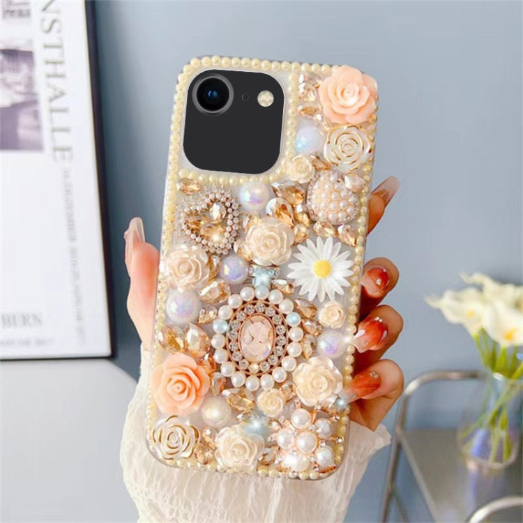 Diamond Inlaid Rose PC Phone Case, For iPhone XS Max, For iPhone 7 / 8, For iPhone X / XS, For iPhone 7 Plus / 8 Plus