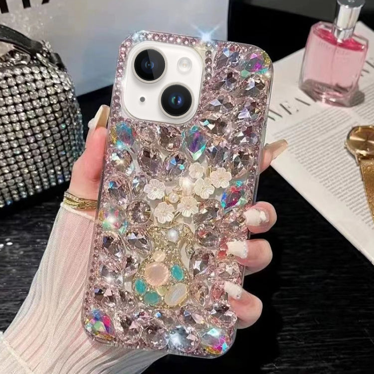 Plum Blossom Handmade Diamond Inlay PC Phone Case, For iPhone 16 Pro Max, For iPhone 16 Pro, For iPhone 16 Plus, For iPhone 16, For iPhone 15 Pro Max, For iPhone 15 Pro, For iPhone 15 Plus, For iPhone 15, For iPhone 14 Plus, For iPhone 14