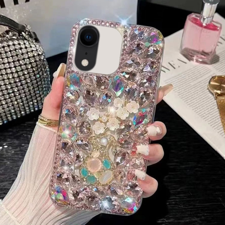 Plum Blossom Handmade Diamond Inlay PC Phone Case, For iPhone 11 Pro Max, For iPhone 11, For iPhone 11 Pro, For iPhone XR, For iPhone XS Max, For iPhone SE 2022 /  7 / 8, For iPhone X / XS, For iPhone 7 Plus / 8 Plus