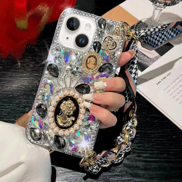 Handmade Diamond Purple Gemstone Scarf Bracelet PC Phone Case, For iPhone 16 Pro Max, For iPhone 16 Pro, For iPhone 16 Plus, For iPhone 16, For iPhone 15 Pro Max, For iPhone 15 Pro, For iPhone 15 Plus, For iPhone 15, For iPhone 14 Plus, For iPhone 14