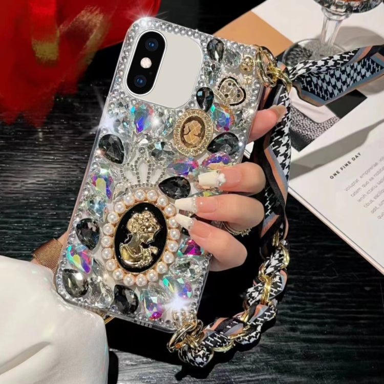 Handmade Diamond Purple Gemstone Scarf Bracelet PC Phone Case, For iPhone 11 Pro Max, For iPhone 11, For iPhone 11 Pro, For iPhone XR, For iPhone XS Max, For iPhone SE 2022 /  7 / 8, For iPhone X / XS, For iPhone 7 Plus / 8 Plus