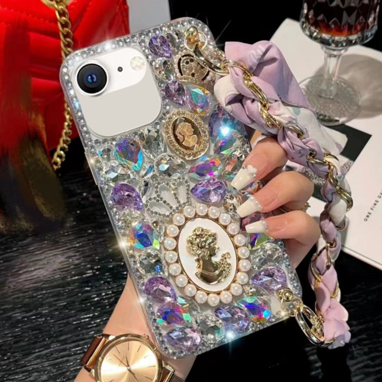 Handmade Diamond Purple Gemstone Scarf Bracelet PC Phone Case, For iPhone 11 Pro Max, For iPhone 11, For iPhone 11 Pro, For iPhone XR, For iPhone XS Max, For iPhone SE 2022 /  7 / 8, For iPhone X / XS, For iPhone 7 Plus / 8 Plus