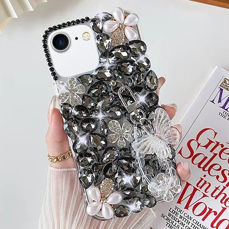 Handmade Butterfly Diamond Inlay PC Phone Case, For iPhone 11 Pro Max, For iPhone 11, For iPhone 11 Pro, For iPhone XR, For iPhone XS Max, For iPhone SE 2022 /  7 / 8, For iPhone X / XS, For iPhone 7 Plus / 8 Plus