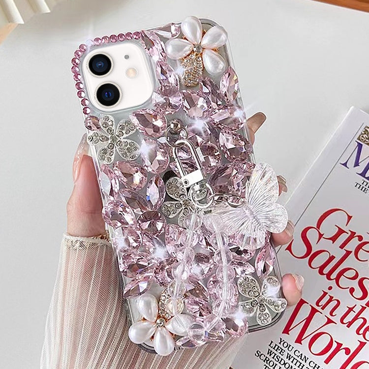 Handmade Butterfly Diamond Inlay PC Phone Case, For iPhone 14 Pro, For iPhone 14 Pro Max, For iPhone 13 Pro Max, For iPhone 13 Pro, For iPhone 13, For iPhone 13 mini, For iPhone 12, For iPhone 12 Pro Max, For iPhone 12 Pro, For iPhone 12 mini