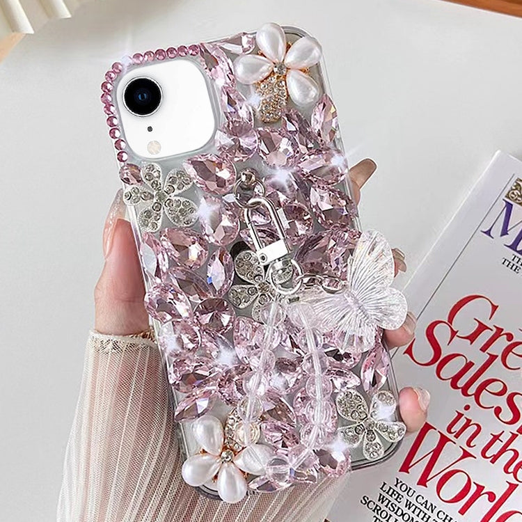 Handmade Butterfly Diamond Inlay PC Phone Case, For iPhone 11 Pro Max, For iPhone 11, For iPhone 11 Pro, For iPhone XR, For iPhone XS Max, For iPhone SE 2022 /  7 / 8, For iPhone X / XS, For iPhone 7 Plus / 8 Plus