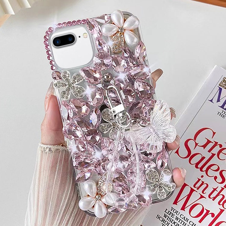 Handmade Butterfly Diamond Inlay PC Phone Case, For iPhone 11 Pro Max, For iPhone 11, For iPhone 11 Pro, For iPhone XR, For iPhone XS Max, For iPhone SE 2022 /  7 / 8, For iPhone X / XS, For iPhone 7 Plus / 8 Plus