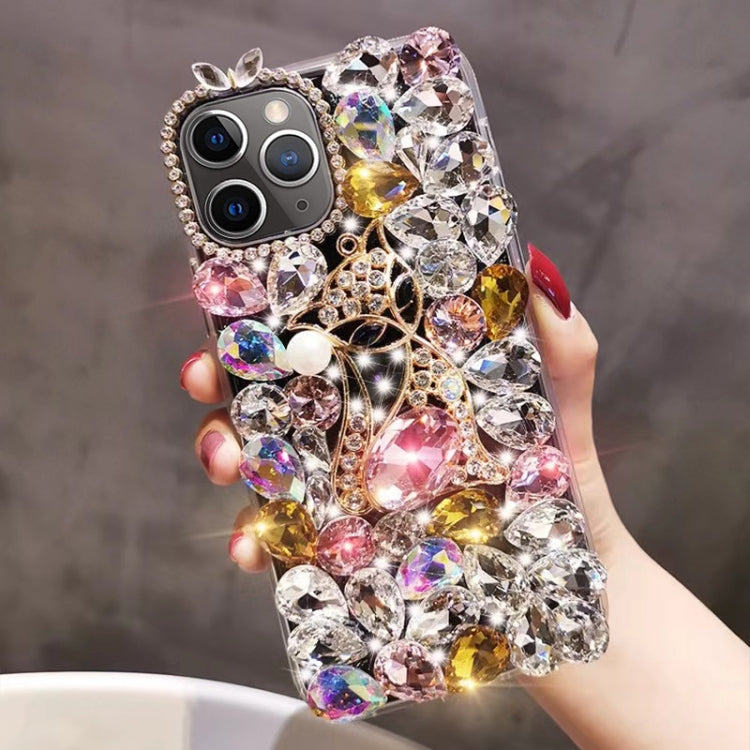 Handmade Bling Rhinestone Gemstone Fox PC Phone Case, For iPhone 12, For iPhone 12 Pro Max, For iPhone 12 Pro, For iPhone 12 mini, For iPhone 11 Pro Max, For iPhone 11, For iPhone 11 Pro, For iPhone XR