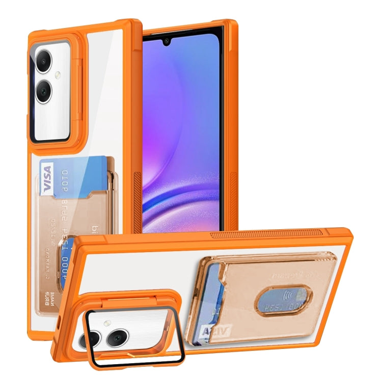 Card Bag Holder Acrylic Hybrid TPU Phone Case, For Samsung Galaxy A35 Global, For Samsung Galaxy A05 4G, For Samsung Galaxy A05s 4G, For Samsung Galaxy S23 FE 5G