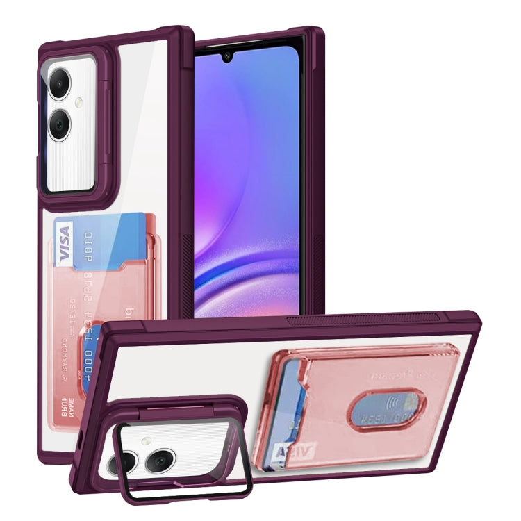 Card Bag Holder Acrylic Hybrid TPU Phone Case, For Samsung Galaxy A35 Global, For Samsung Galaxy A05 4G, For Samsung Galaxy A05s 4G, For Samsung Galaxy S23 FE 5G