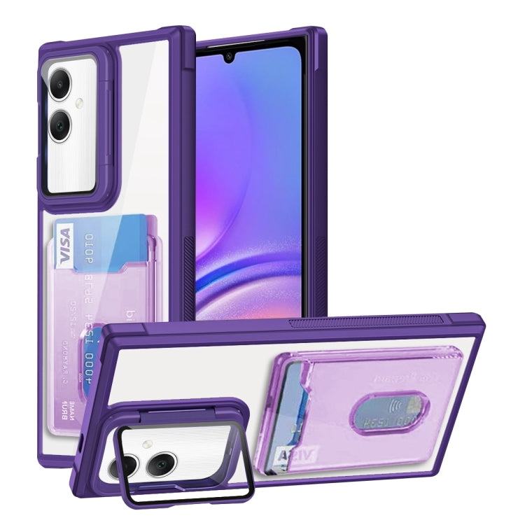 Card Bag Holder Acrylic Hybrid TPU Phone Case, For Samsung Galaxy A35 Global, For Samsung Galaxy A05 4G, For Samsung Galaxy A05s 4G, For Samsung Galaxy S23 FE 5G