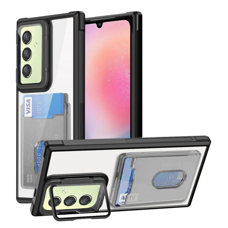 Card Bag Holder Acrylic Hybrid TPU Phone Case, For Samsung Galaxy A05s 4G, For Samsung Galaxy S23 FE 5G, For Samsung Galaxy A24