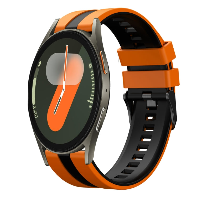 20mm Two Color Sports Silicone Watch Band, For Samsung Galaxy Watch 7 44mm
