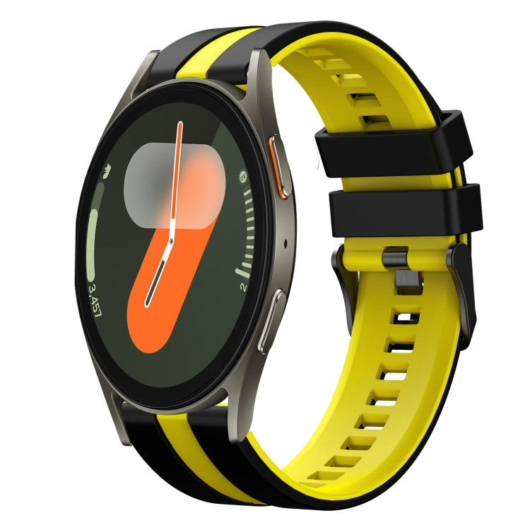 20mm Two Color Sports Silicone Watch Band, For Samsung Galaxy Watch 7 44mm