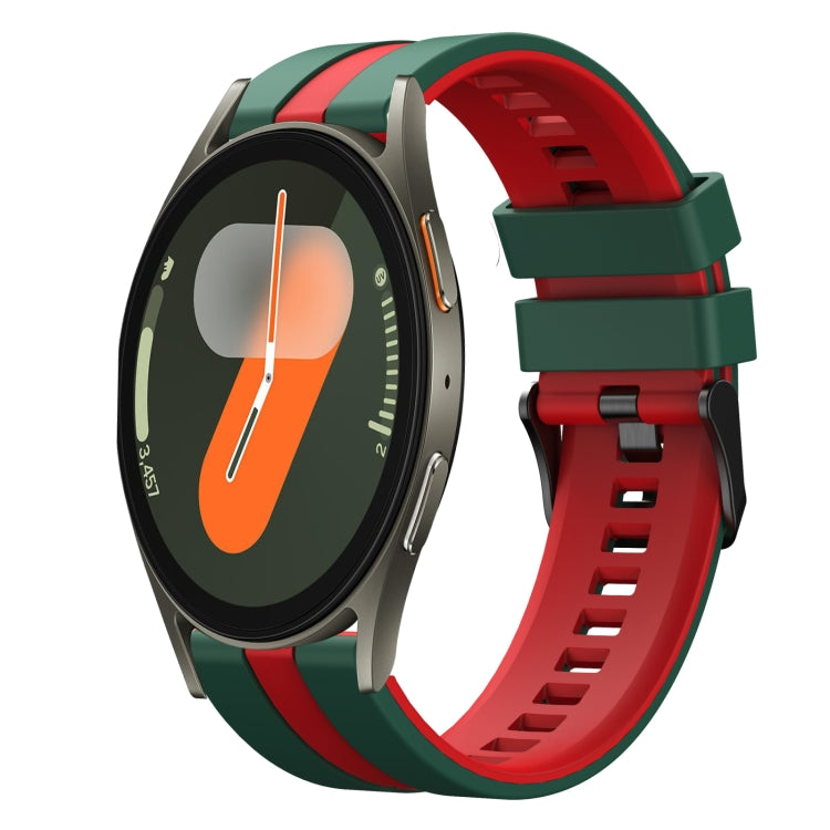 20mm Two Color Sports Silicone Watch Band, For Samsung Galaxy Watch 7 44mm