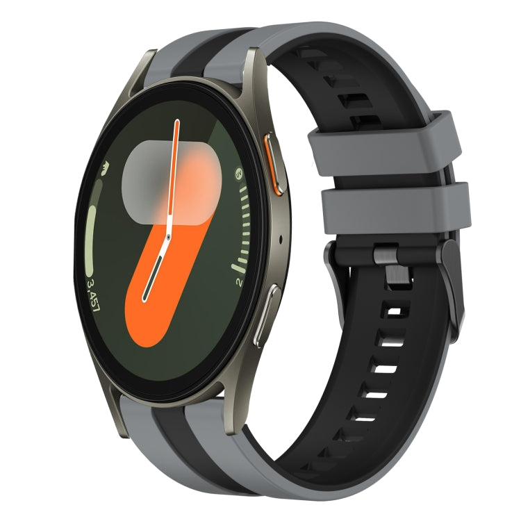 20mm Two Color Sports Silicone Watch Band, For Samsung Galaxy Watch 7 44mm