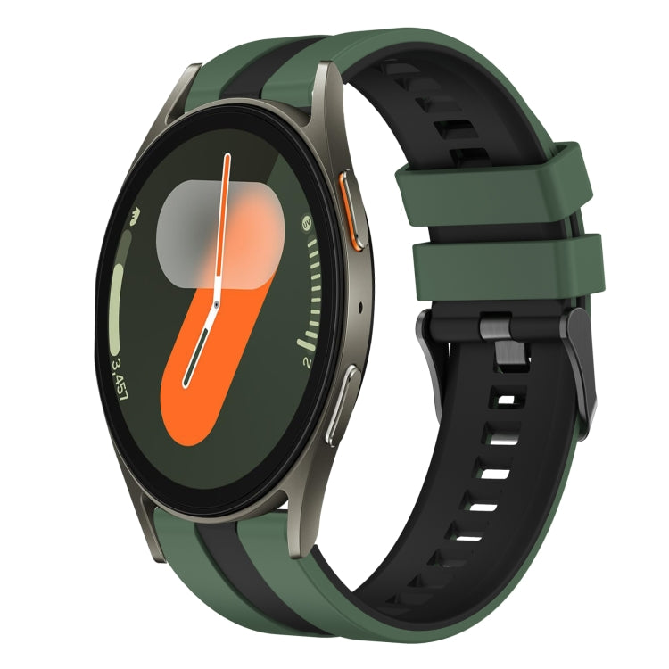 20mm Two Color Sports Silicone Watch Band, For Samsung Galaxy Watch 7 40mm