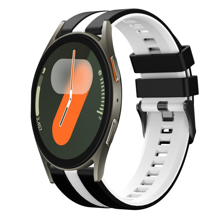 20mm Two Color Sports Silicone Watch Band, For Samsung Galaxy Watch 7 40mm