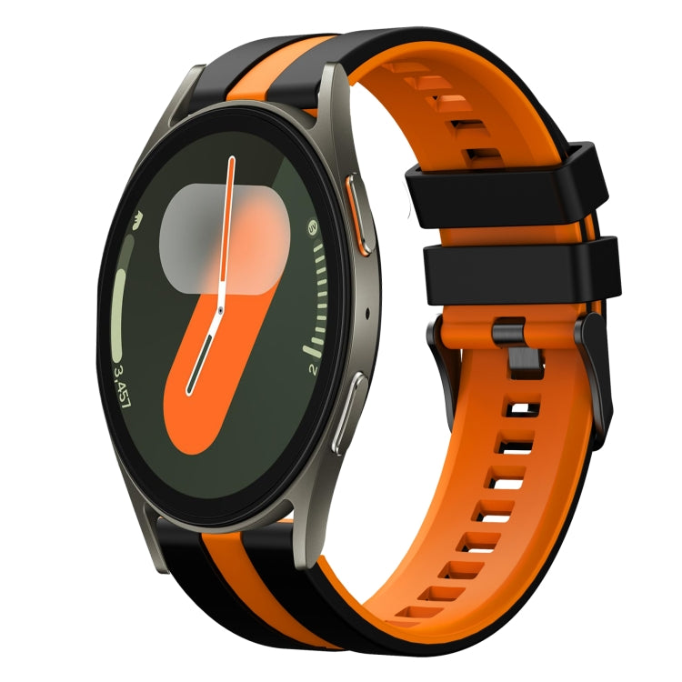 20mm Two Color Sports Silicone Watch Band, For Samsung Galaxy Watch 7 40mm