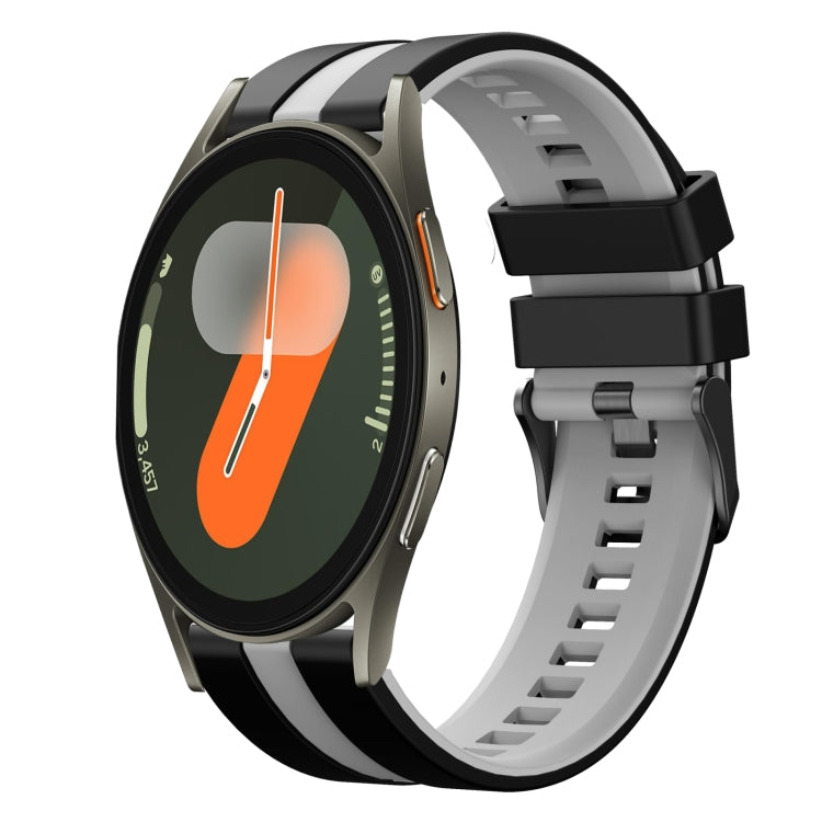 20mm Two Color Sports Silicone Watch Band, For Samsung Galaxy Watch 7 40mm