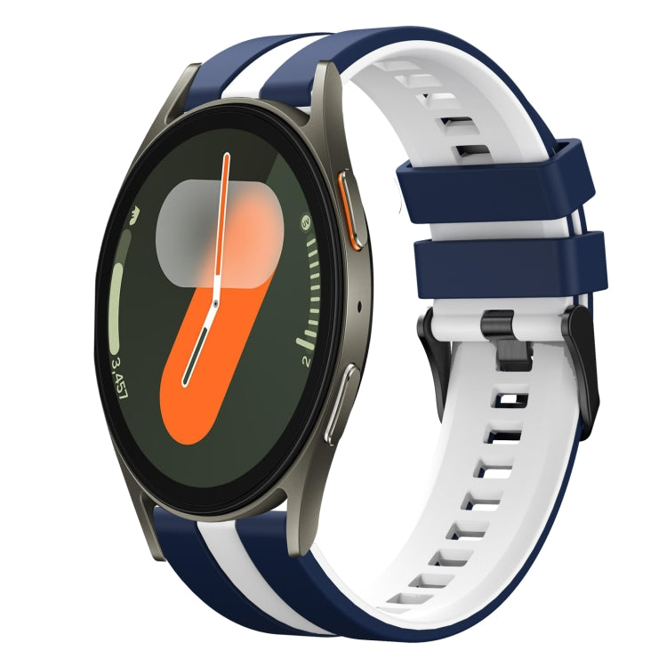 20mm Two Color Sports Silicone Watch Band, For Samsung Galaxy Watch 7 40mm