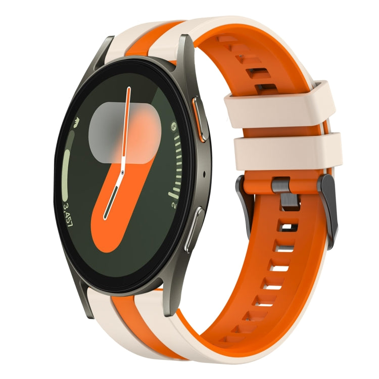 20mm Two Color Sports Silicone Watch Band, For Samsung Galaxy Watch 7 40mm