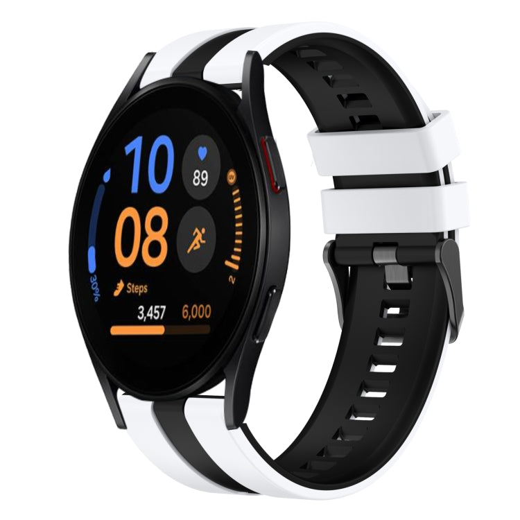 20mm Two Color Sports Silicone Watch Band, For Samsung Galaxy Watch FE 40mm
