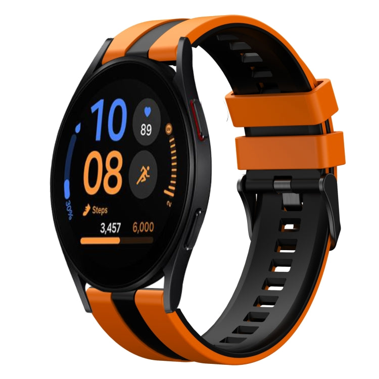 20mm Two Color Sports Silicone Watch Band, For Samsung Galaxy Watch FE 40mm