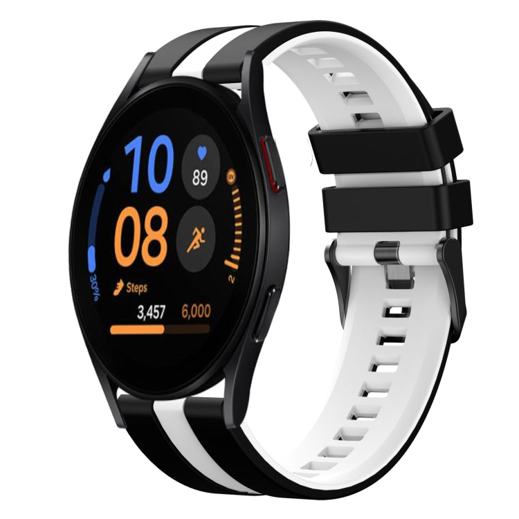20mm Two Color Sports Silicone Watch Band, For Samsung Galaxy Watch FE 40mm