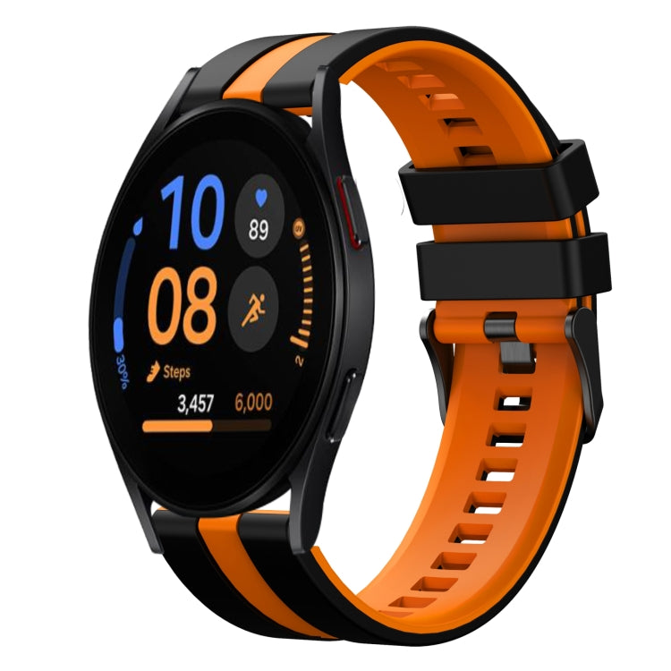 20mm Two Color Sports Silicone Watch Band, For Samsung Galaxy Watch FE 40mm