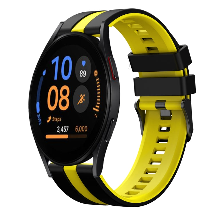 20mm Two Color Sports Silicone Watch Band, For Samsung Galaxy Watch FE 40mm