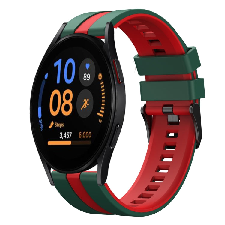 20mm Two Color Sports Silicone Watch Band, For Samsung Galaxy Watch FE 40mm