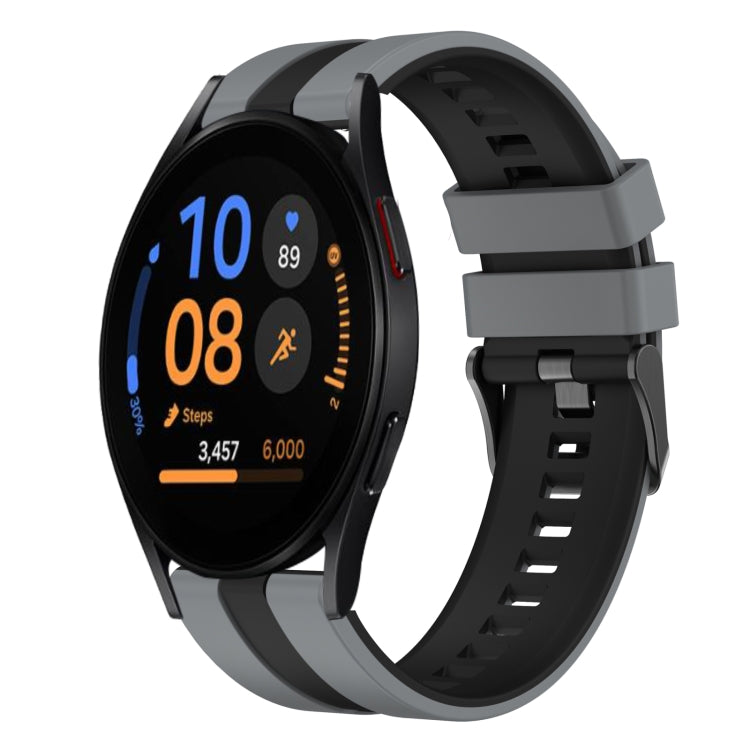 20mm Two Color Sports Silicone Watch Band, For Samsung Galaxy Watch FE 40mm