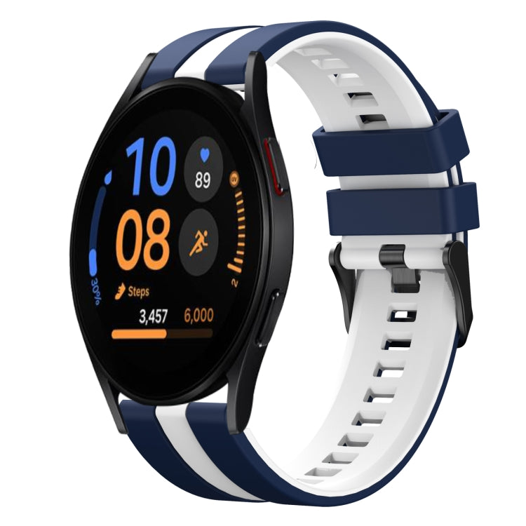20mm Two Color Sports Silicone Watch Band, For Samsung Galaxy Watch FE 40mm