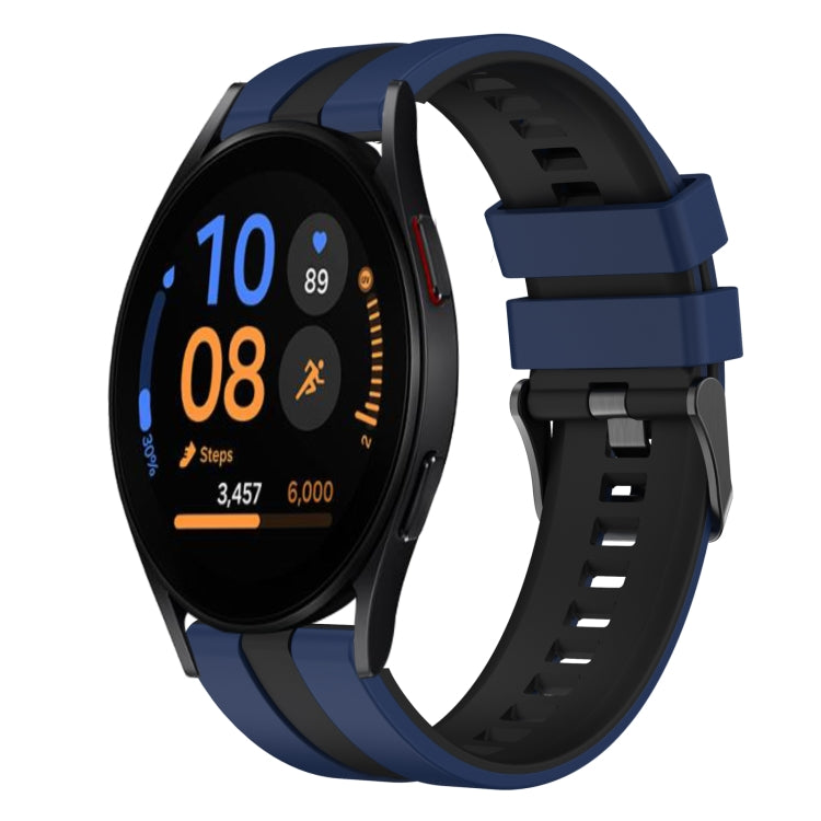 20mm Two Color Sports Silicone Watch Band, For Samsung Galaxy Watch FE 40mm