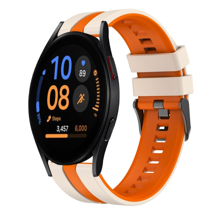 20mm Two Color Sports Silicone Watch Band, For Samsung Galaxy Watch FE 40mm