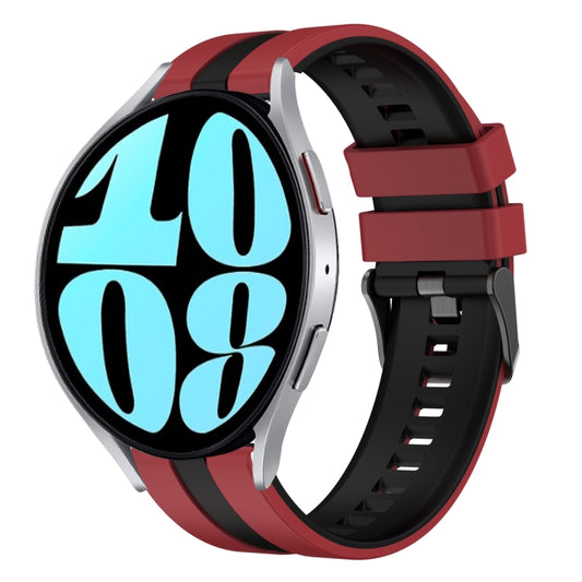 20mm Two Color Sports Silicone Watch Band, For Samsung Galaxy Watch 6 40mm