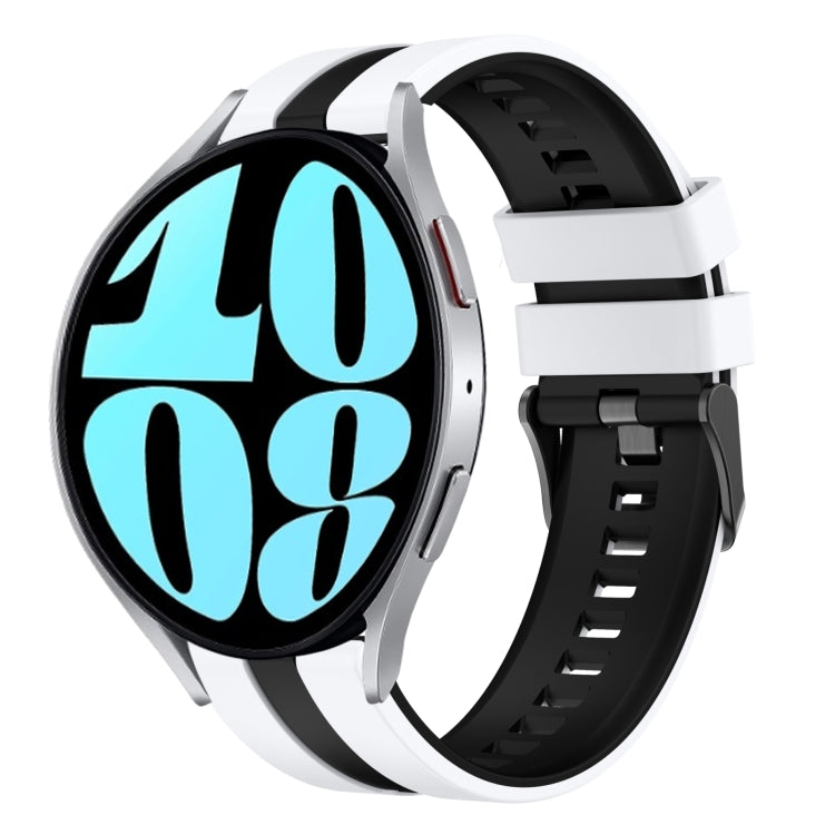 20mm Two Color Sports Silicone Watch Band, For Samsung Galaxy Watch 6 40mm